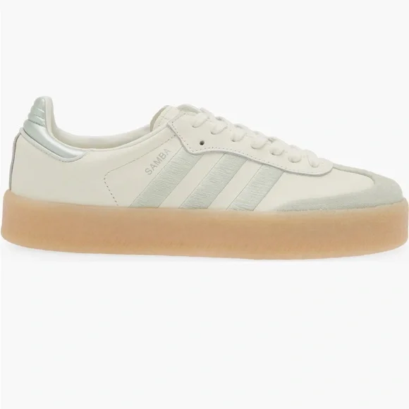 adidas | Shoes | Adidas Sambae Sneaker In Off Whitelinen Green | Poshmark